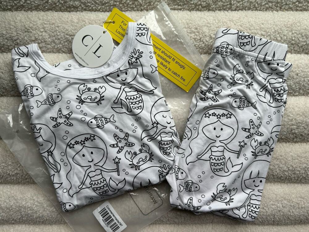 COLOR ME PAJAMA™ TWO PIECE SET | MERMAID MAGIC SIZE 7/8